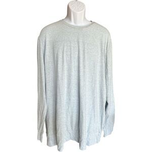 NWT Mens Shaquille O Neal XLG Long Sleeve Linen Knit Blue Striped Shirt - Sz 2XL
